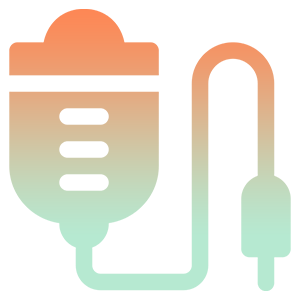 Gradient medical IV bag icon. Gradient medical IV bag icon.