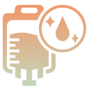 Blood donation icon with sparkling droplet. Blood donation icon with sparkling droplet.